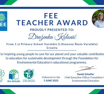 Draženka Kolonić dobitnica je nagrade FEE Teachers Award!